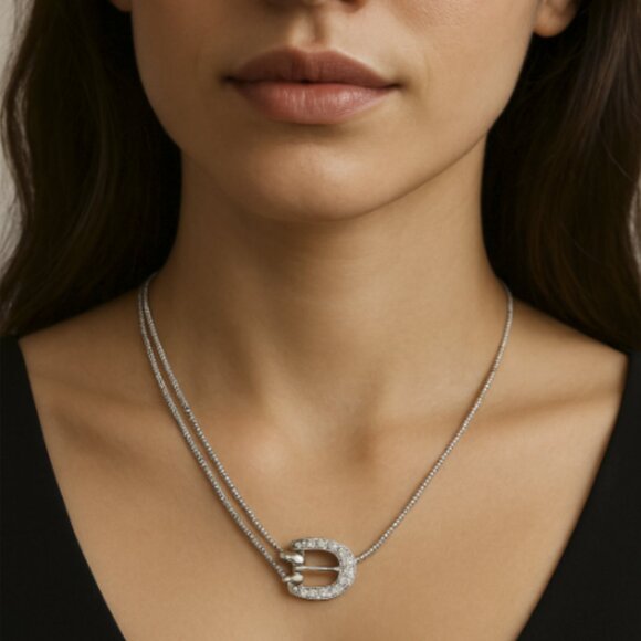 SWAROVSKI BUCKLE NECKALCE! - Picture 1 of 13